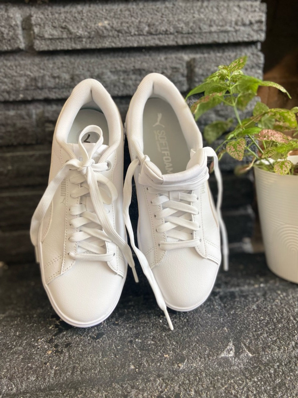 Puma White Platform Lace-Up Sneakers NWS - Picture 16 of 16